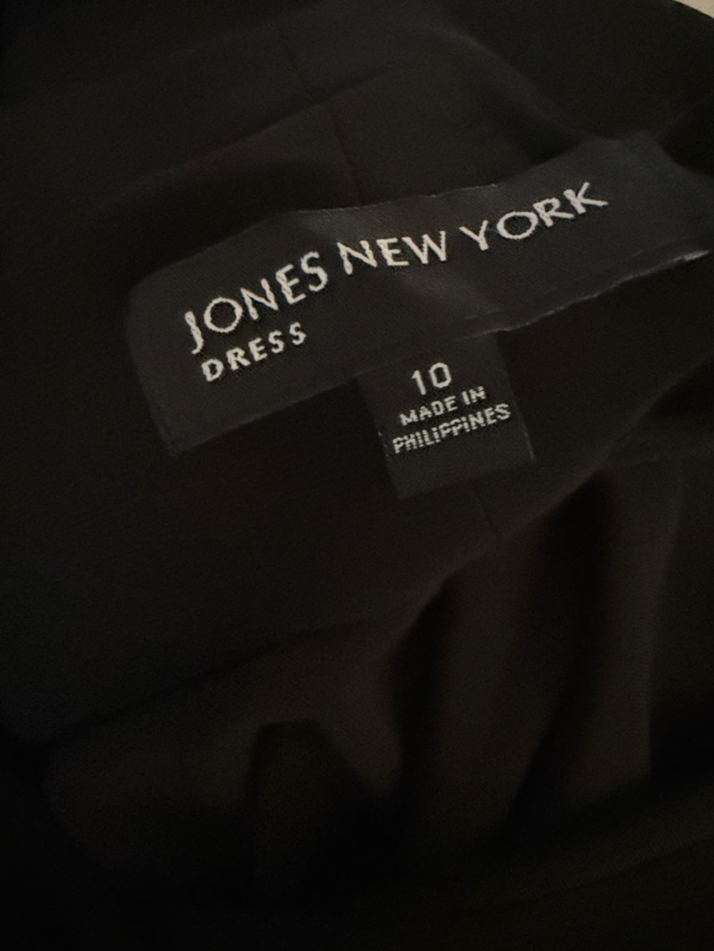 Jones New York Classic Black Draped Pleated Women's Dress - Picture 13 of 13